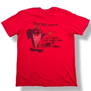 Vintage 80s 90s Hanes T Shirt Single Stitch Starkist Tuna Samoa Men's LARGE